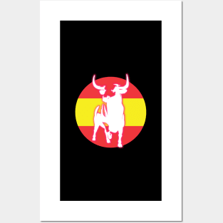 Spain flag with glow TORO Posters and Art